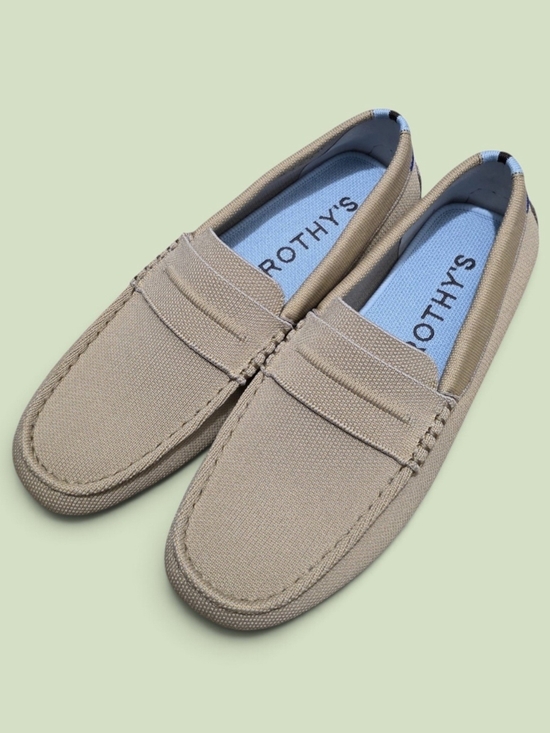 Rothy's Shoes - Rothy's The Driving Loafer Sand Trap Beige Knit Slip On US 7.5 New In Box